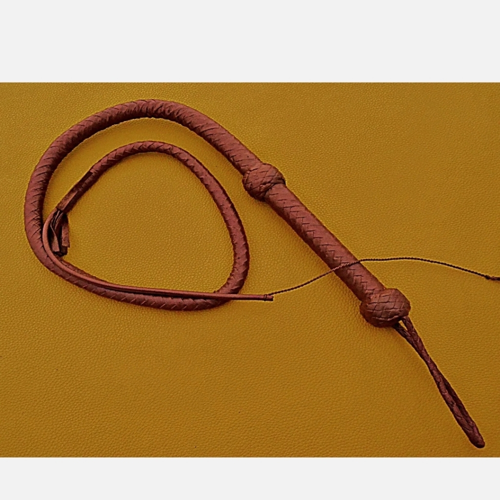 Whip 6 Feet Leather Bull Whip Hunter for Hours Training Whip SS-17420